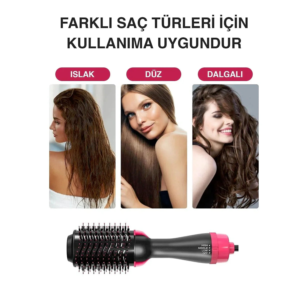 Lipko-Markt™ Supersonic Saç Düzleştirici Fön Tarağı